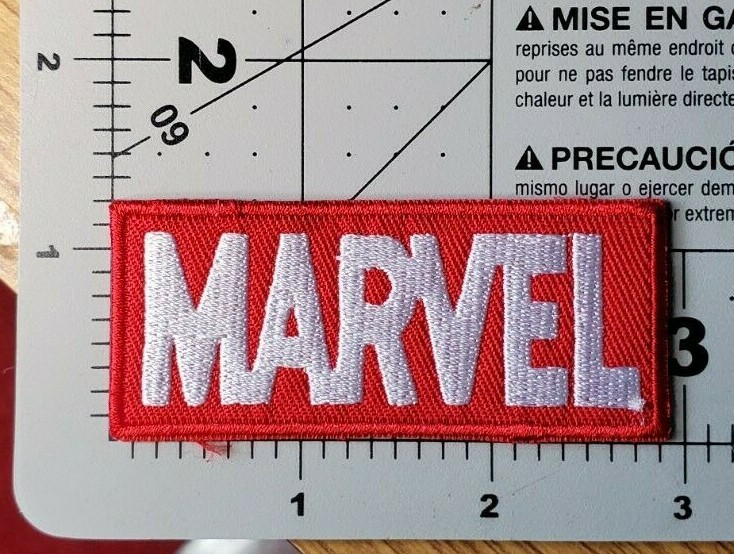 Marvel Red Logo Patch 3 inches wide