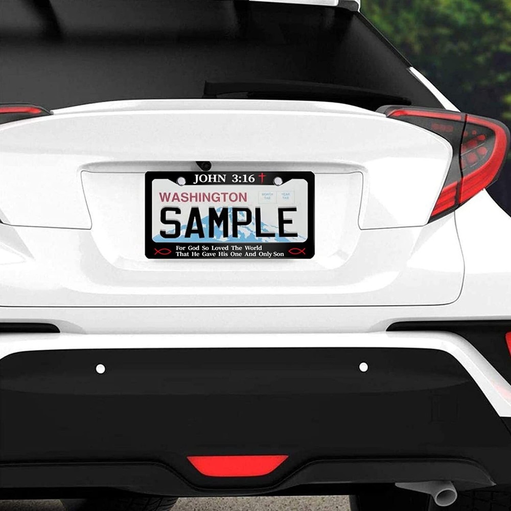 John 3:16 Christian Religious License Plate Frame