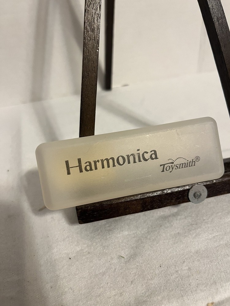 Toysmith Harmonica Item # 8071 Translucent Harmonica Clear Case Vintage