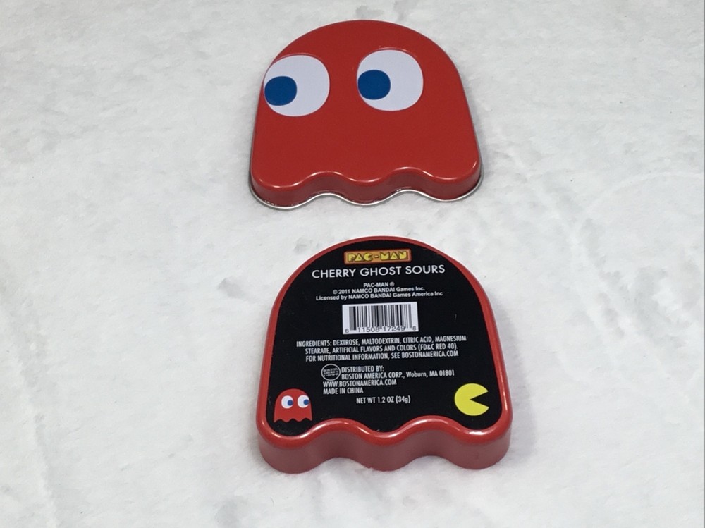 2011 Nampo Pac-Man Empty Red Blinky Candy Tin Container with Lid