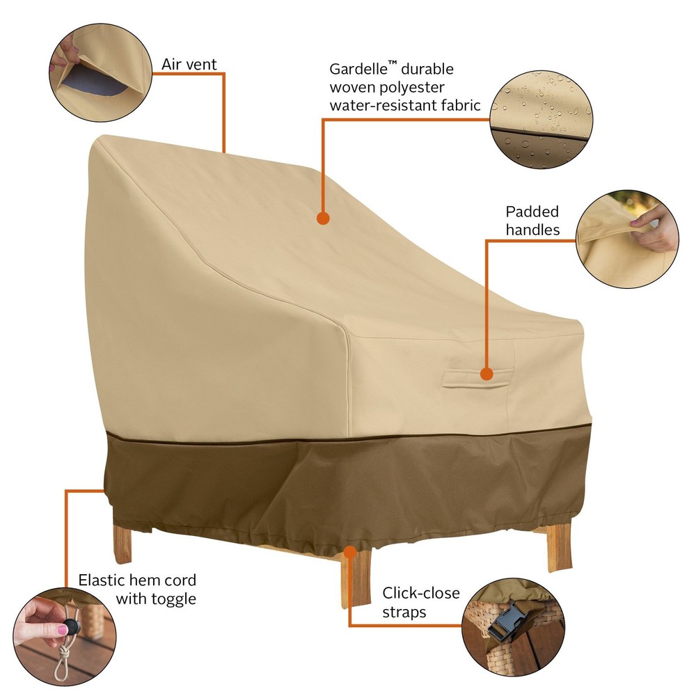 Classic Accessories Veranda Water-Resistant Patio Lounge Chair Cover 4 Pack