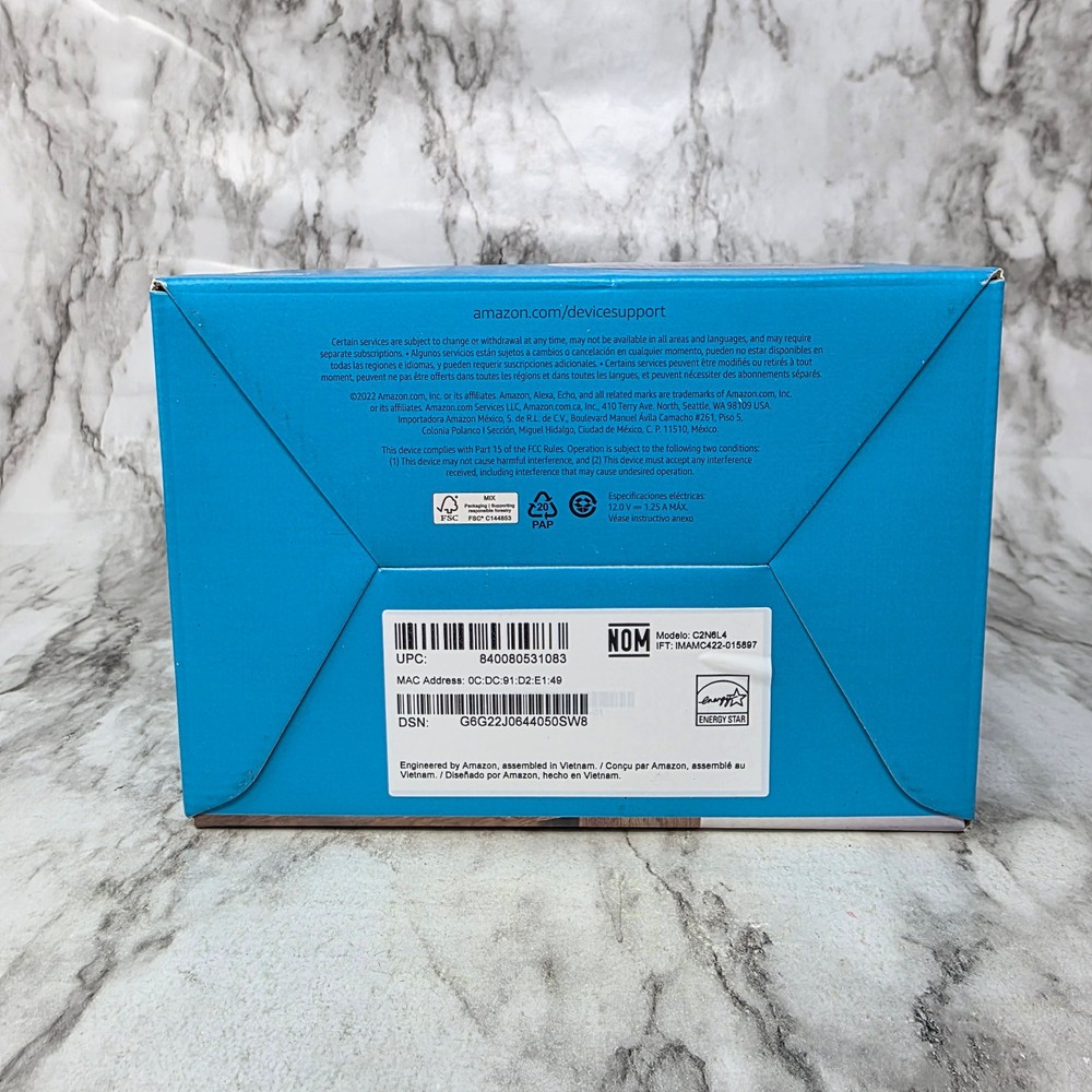 Amazon Echo Dot (5th Gen) Smart Speaker - Glacier White