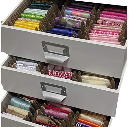 Ribbon Spools (50 spools) - Craft Organizer-Wrapping Paper Storage-Bin Medium
