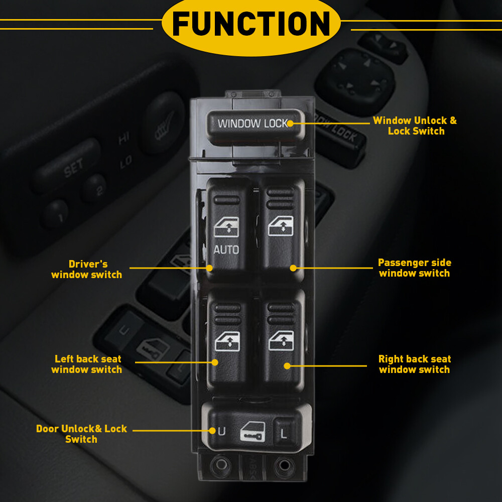 For 2000-2002 Chevy GMC Left Driver Side Master Power Window Door Switch Control