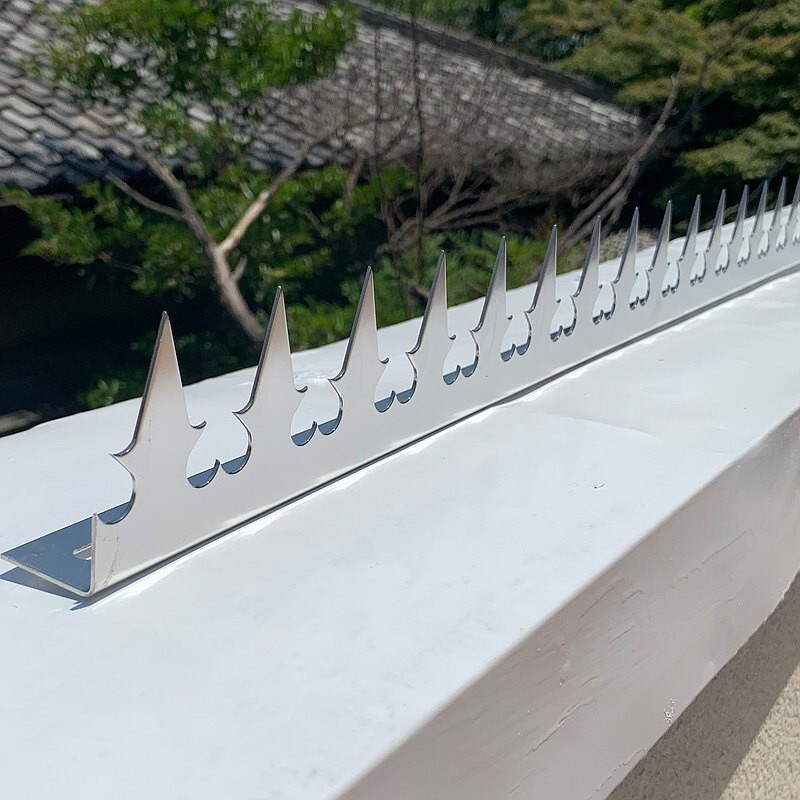 SHINOBI GizaGiza Heart Single Stainless Steel Security Fence Spikes Silver Ninja