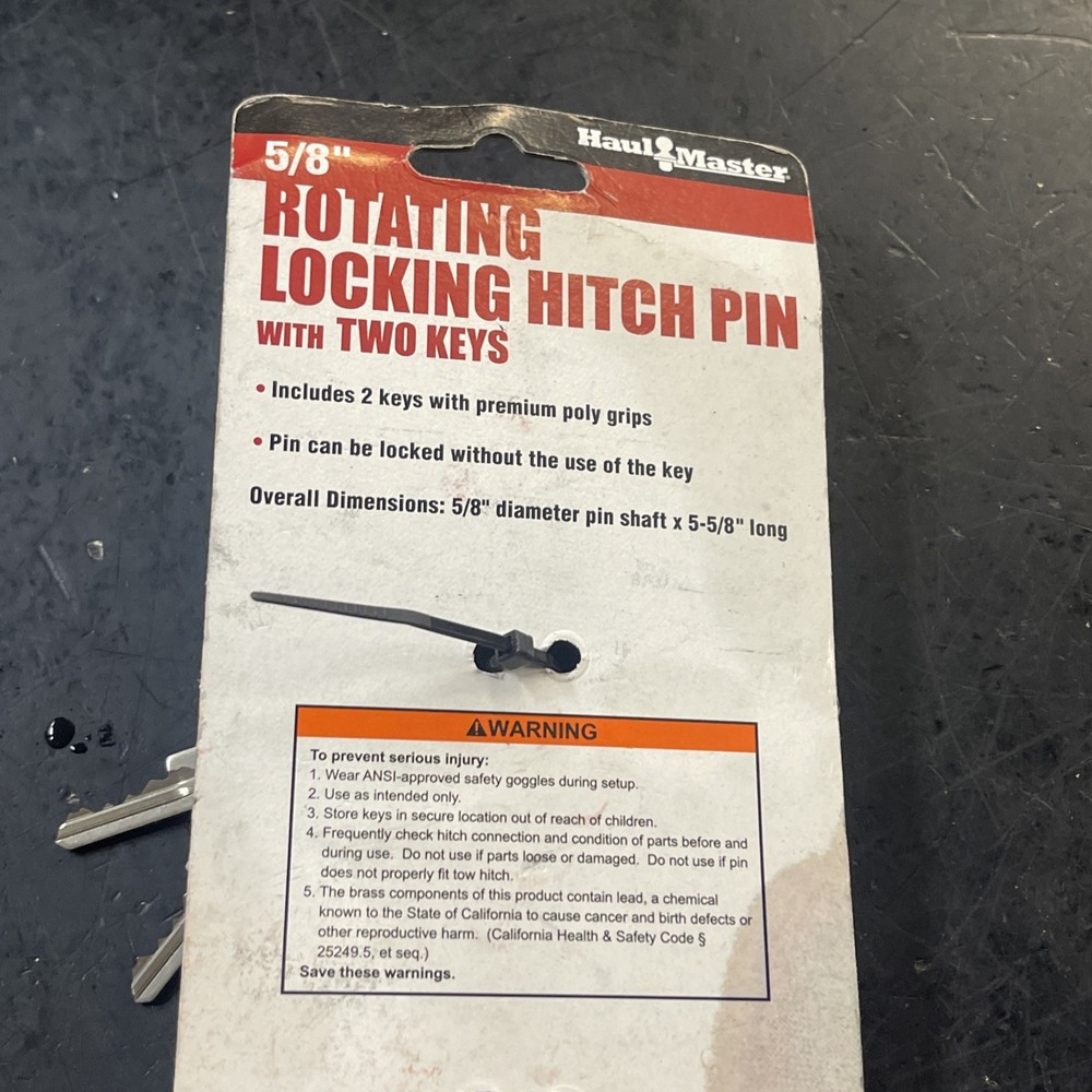 Haul-Master Locking hitch Pin With Keys 5/8