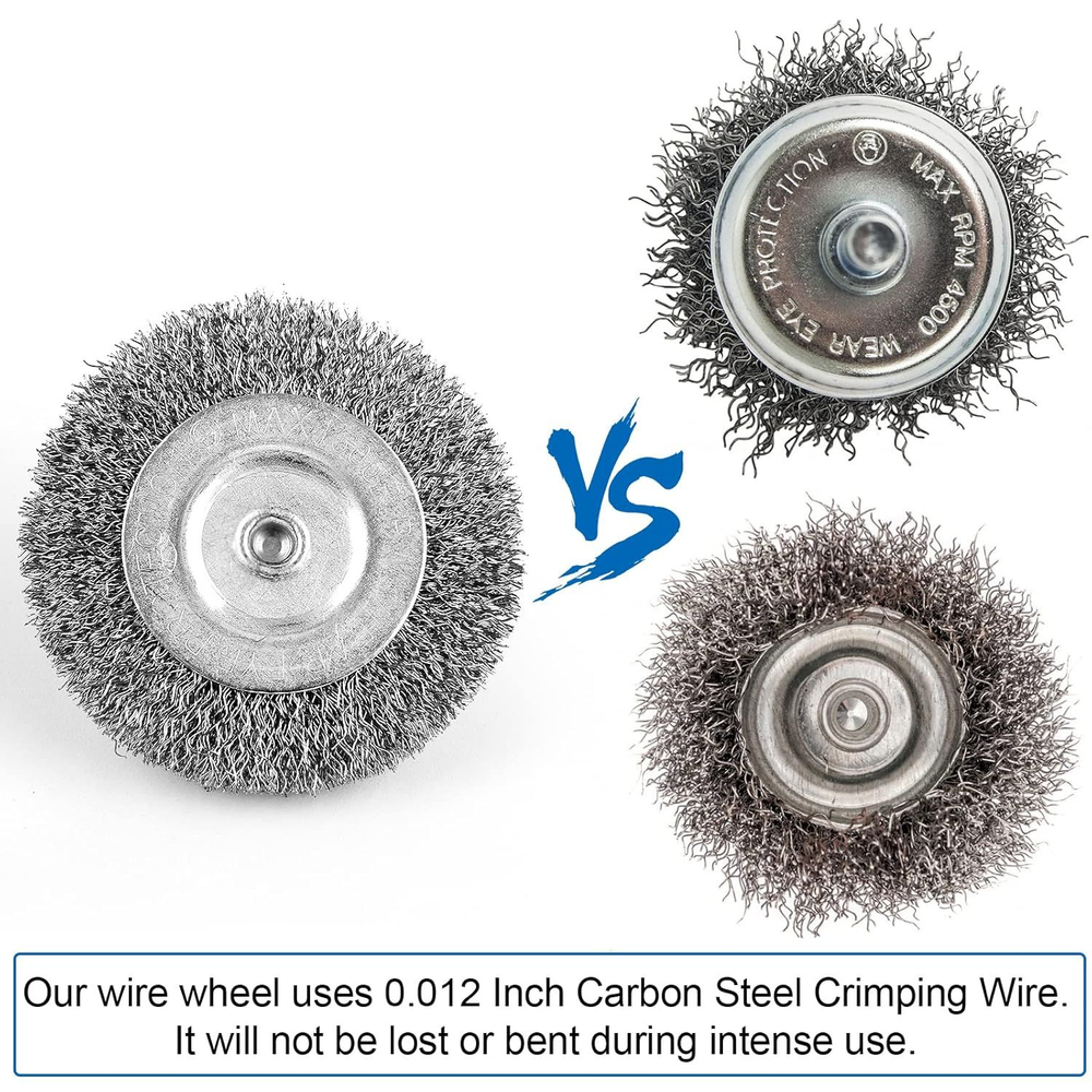 Wire Brush for Drill, Wheel Cup Set, Drill 0.012...