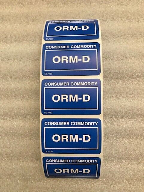 10 ORMD ORM-D 1.5 x 2.5 inch other HAZMAT Qty Shipping Label Sticker UPS Fedex
