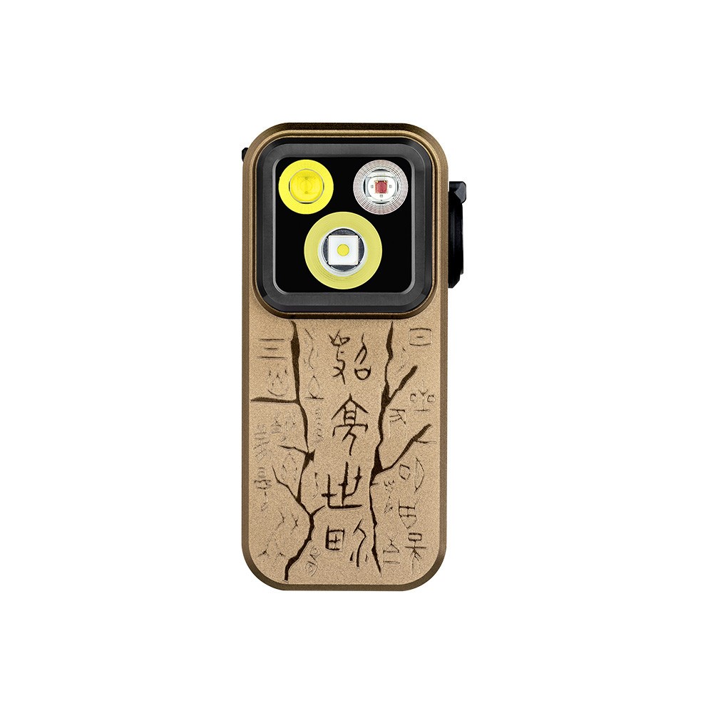 Olight Oclip Pro Ancient Script Flashlight, Floodlight Spotlight/Red Light, 500L