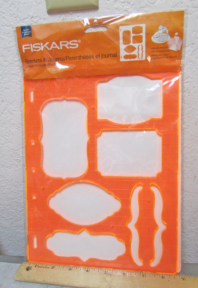 Fiskars Brackets & Journal Shape Template, 11 x 8.5 NEW unopened package