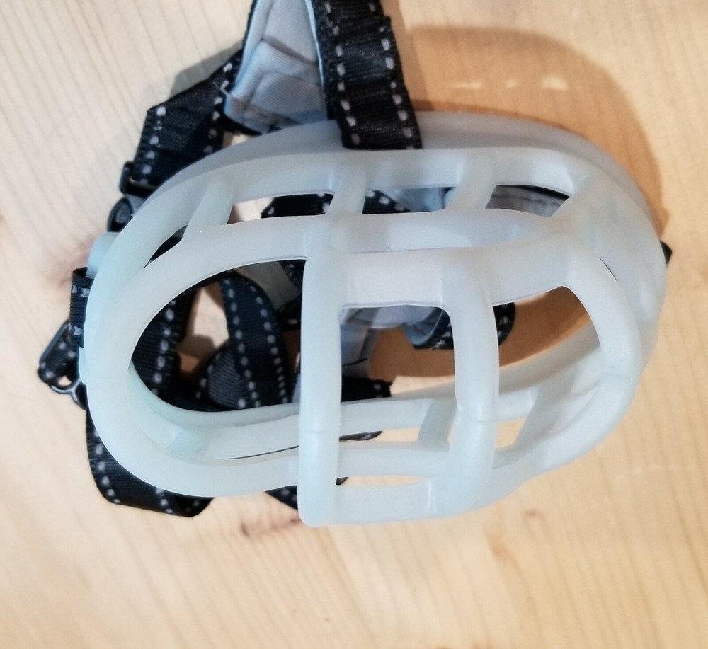 Rubber Dog Muzzle Reflective Size 4 No Bark Bite Basket Durable Dog Chew Cage