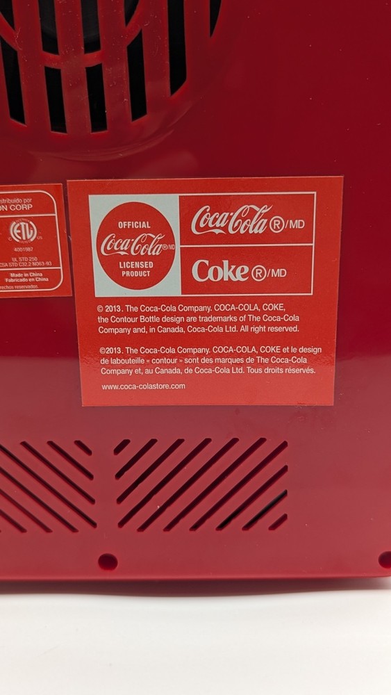 Vintage Coca-Cola Mini Fridge Hot Cold