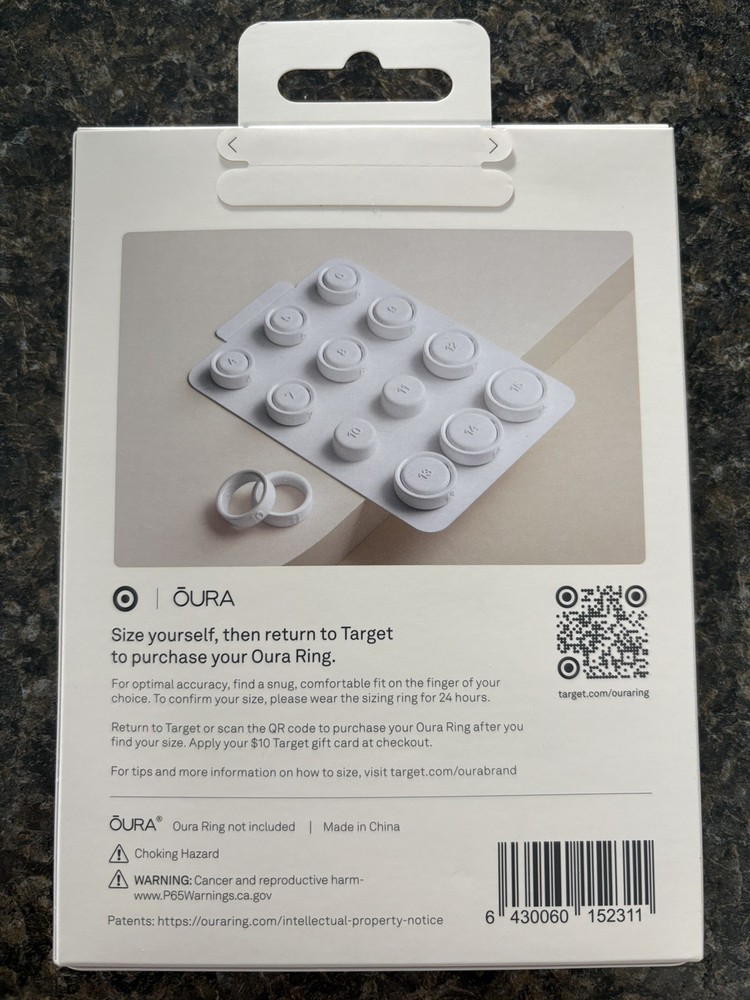 Oura Ring Sizing Kit Gen 4 (New/Sealed)