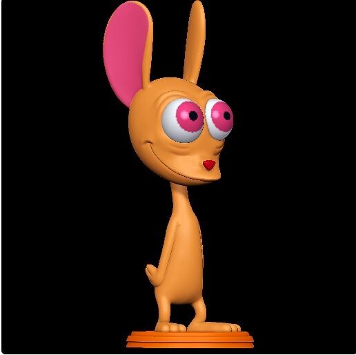 UNPAINTED Ren & Stimpy 3d Printed Models