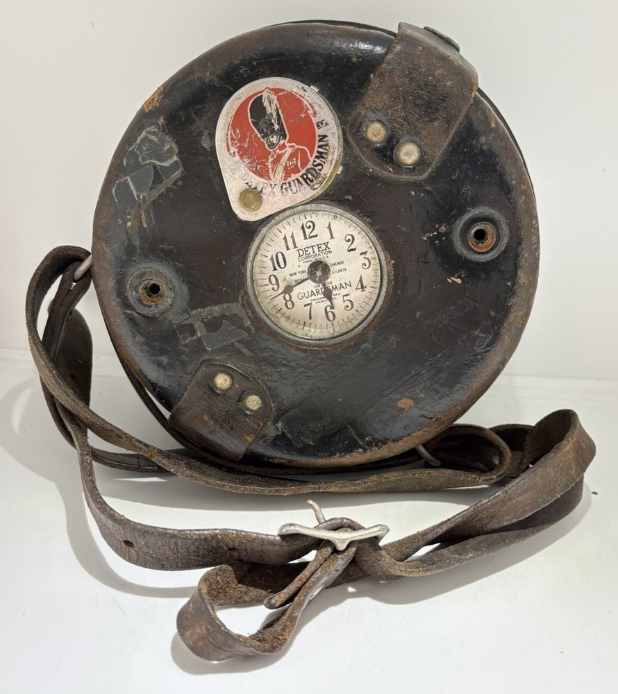 Security Guard Guardsman Clock with Leather Case