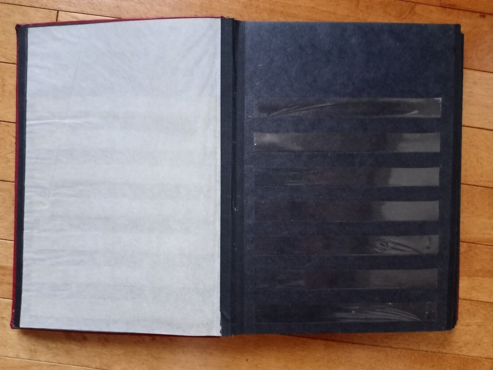 Red Stamp album Stock book Vintage