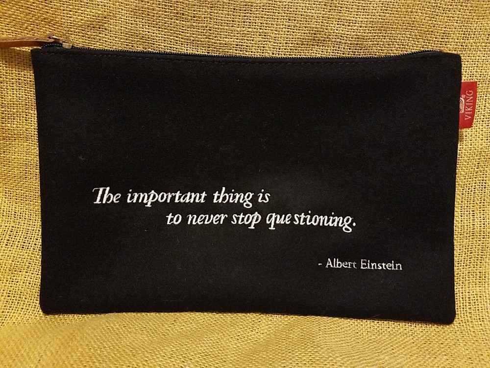 Viking Bag Pouch 'The Important Thing Is To Never Stop Questioning Einstein'
