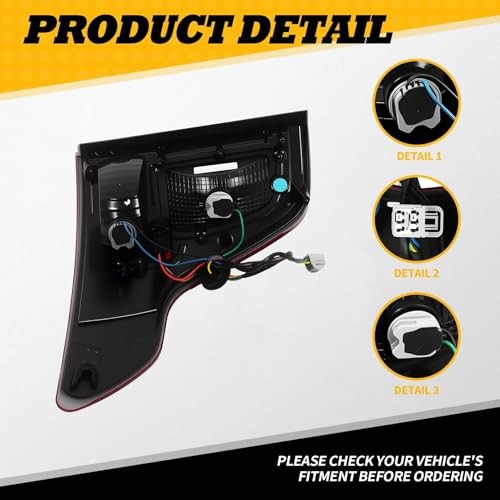 Tail Light Assembly Compatible with 2011-2015 Explorer Passenger Side Right