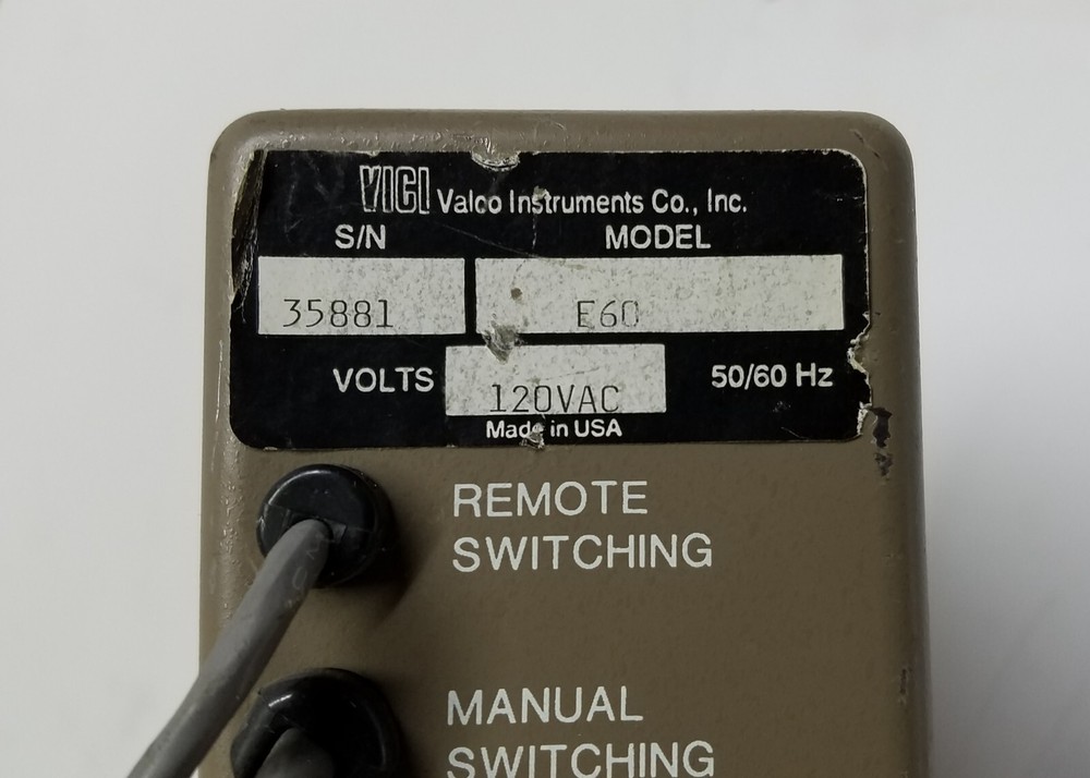 Valco Instruments E60 Vici Pump w/ Wired Remote Switch