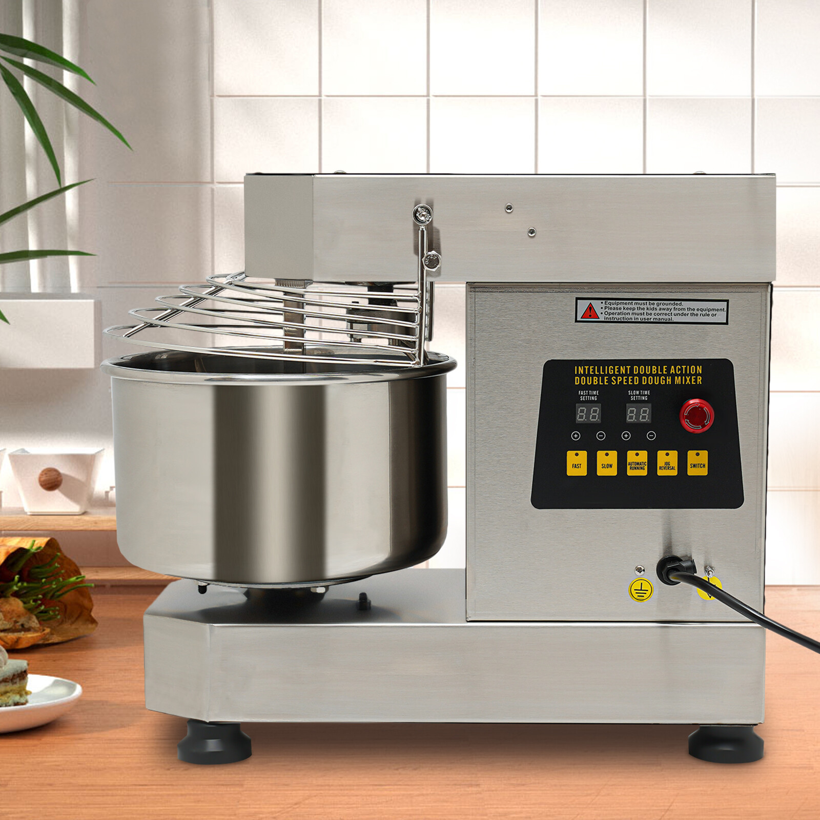 Pizza Dough Mixer Commercial Spiral Dough Mixer Machine Food Mixer Bakery 750w