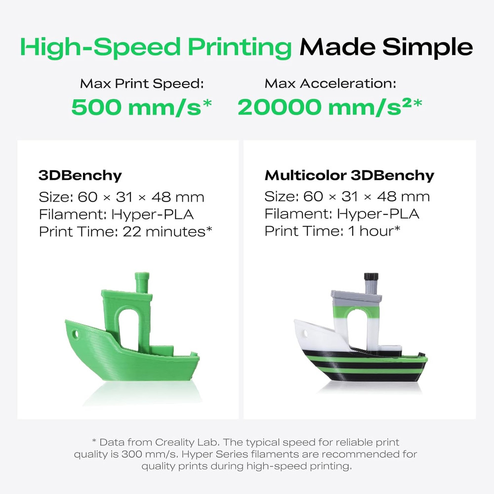 K2 SE 3D Printer, Support Multicolor Printing Needs CFS, 500Mm/S High-Speed Prin