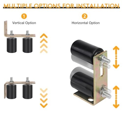 Universal Adjustable Sliding Gate Roller Guide Kit - Heavy Duty Hardware & Brack