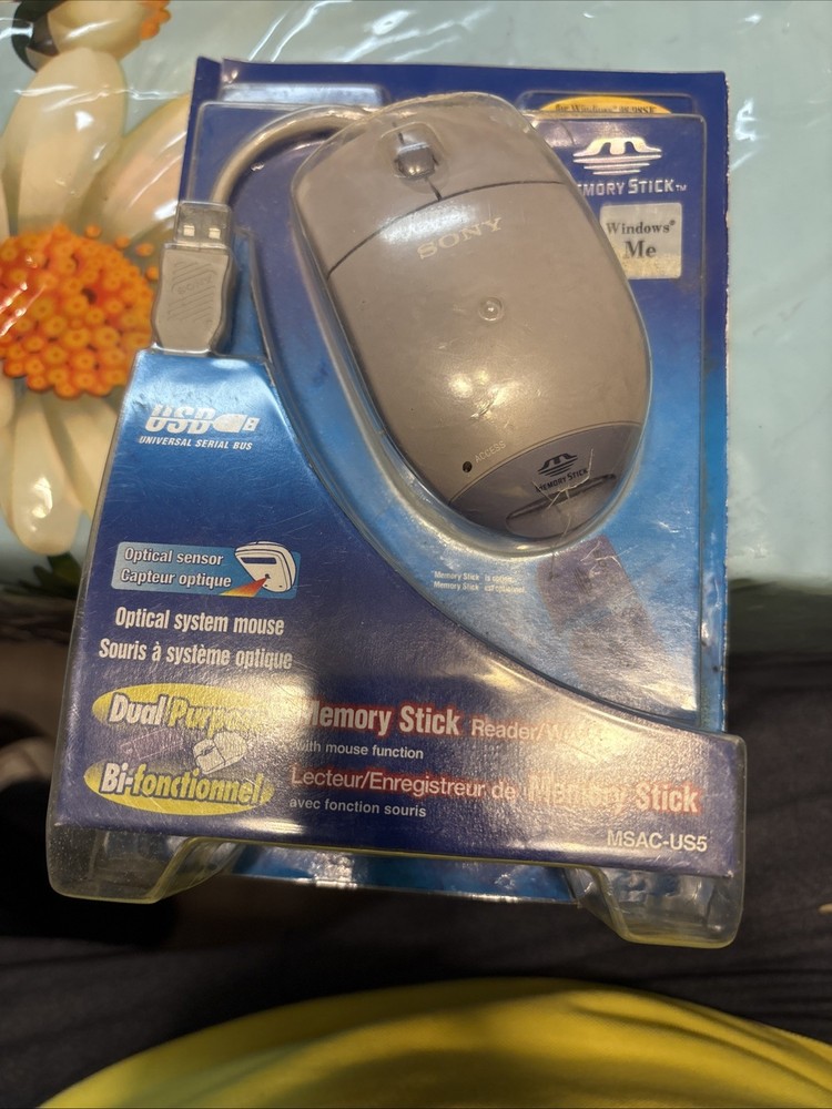 Sony Mouse Memory Stick Reader/Writer MSAC-US5 - NICE - Works