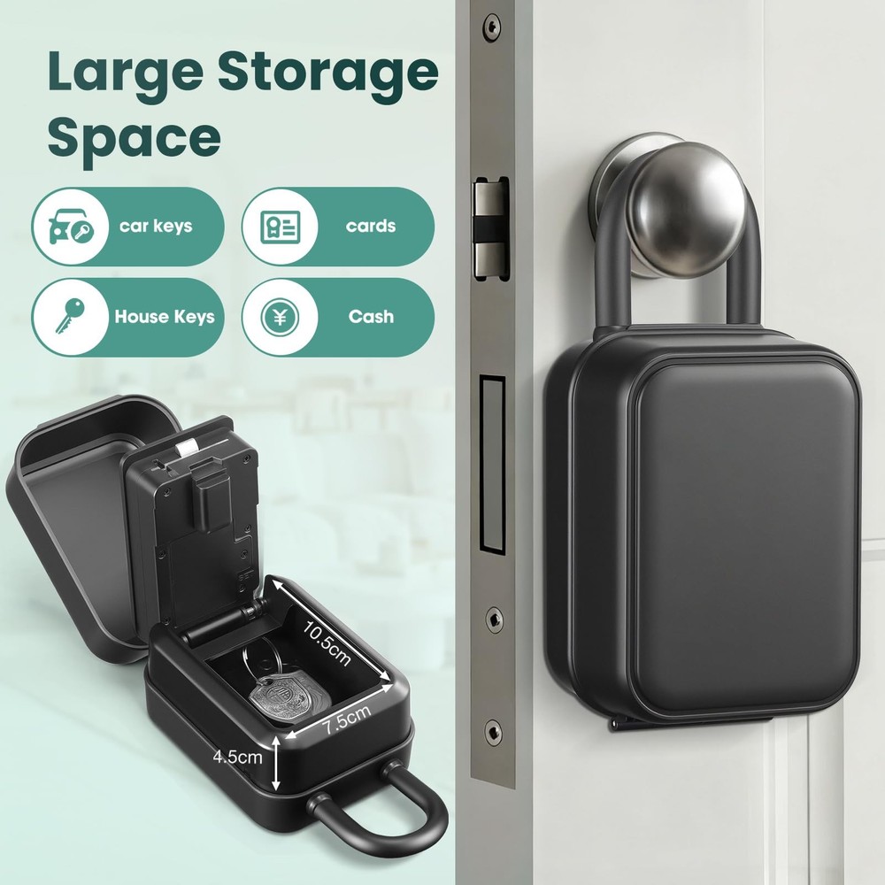 Smart Key Lock Box Electronic Bluetooth Lock Box with APP Control & PIN Code ...