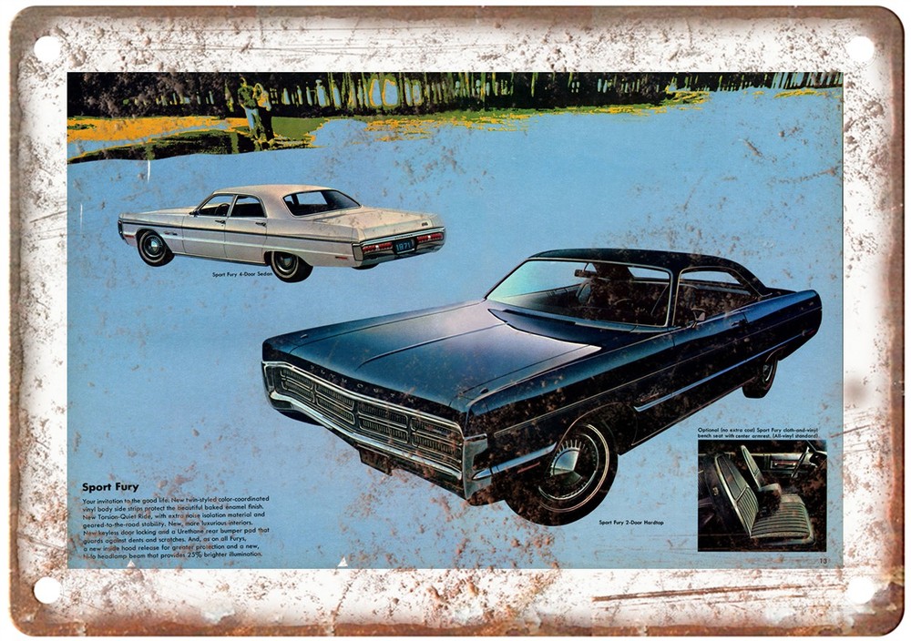 1971 Chrysler Vintage Auto Advertisement Retro Look Metal Sign AN1380