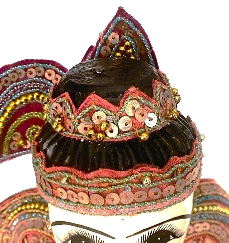 Vintage Burmese Asian Wood String Puppet 16"