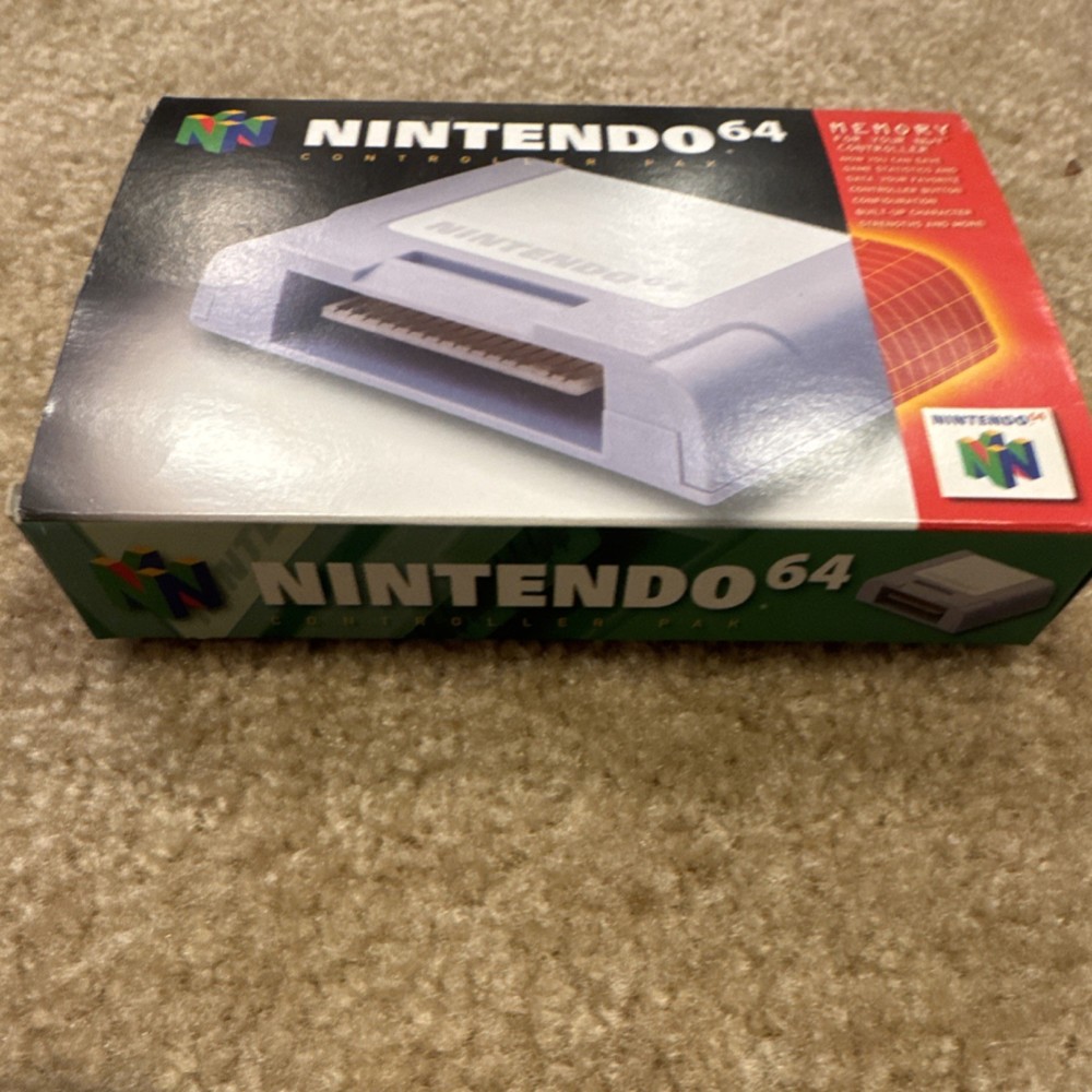 Nintendo Box Controller Pak Memory Card Gray For Nintendo 64. Box only.