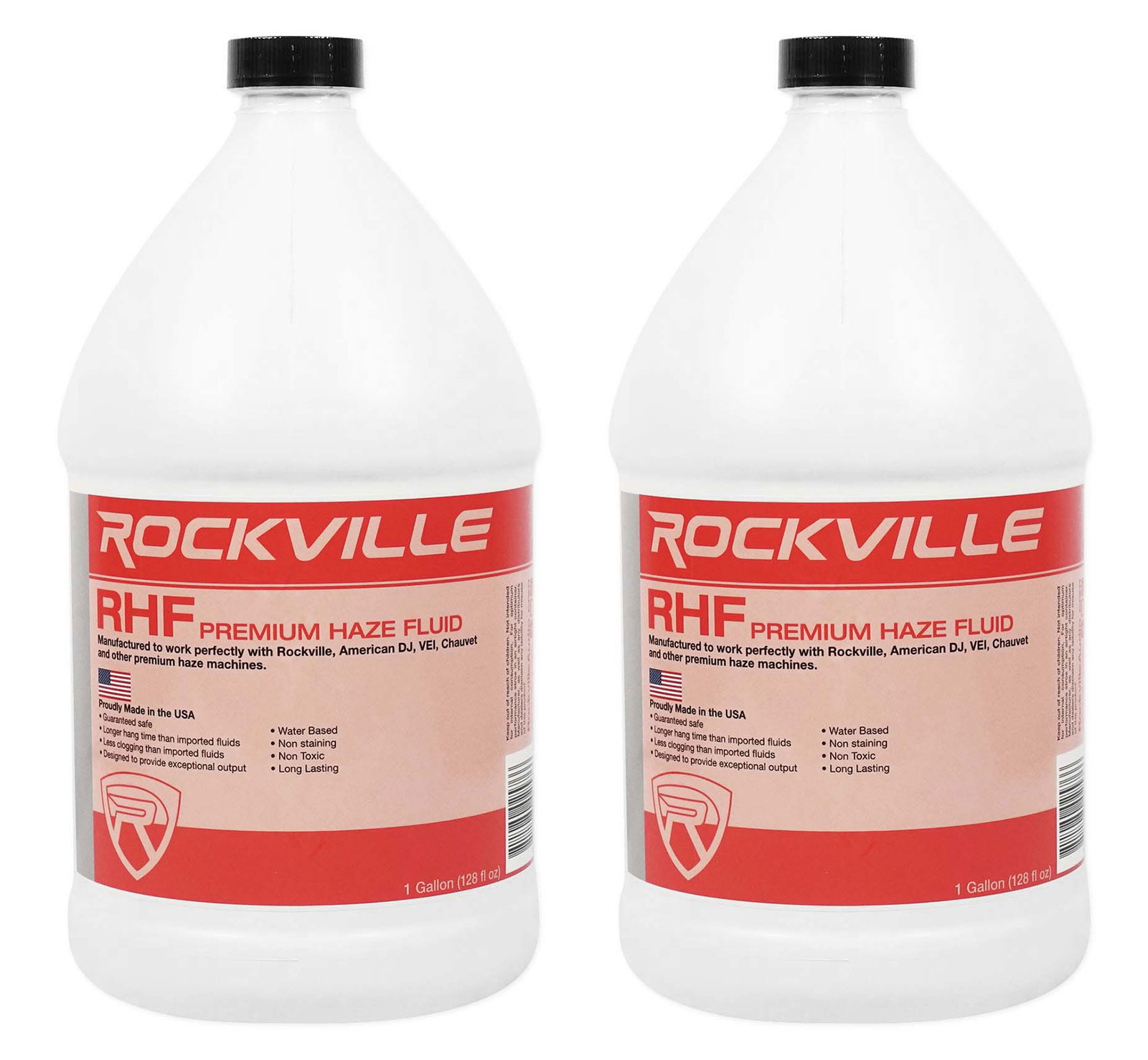 (2) Gallons Rockville RHF Water-Based Haze Machine Fluid Juice No-Clog