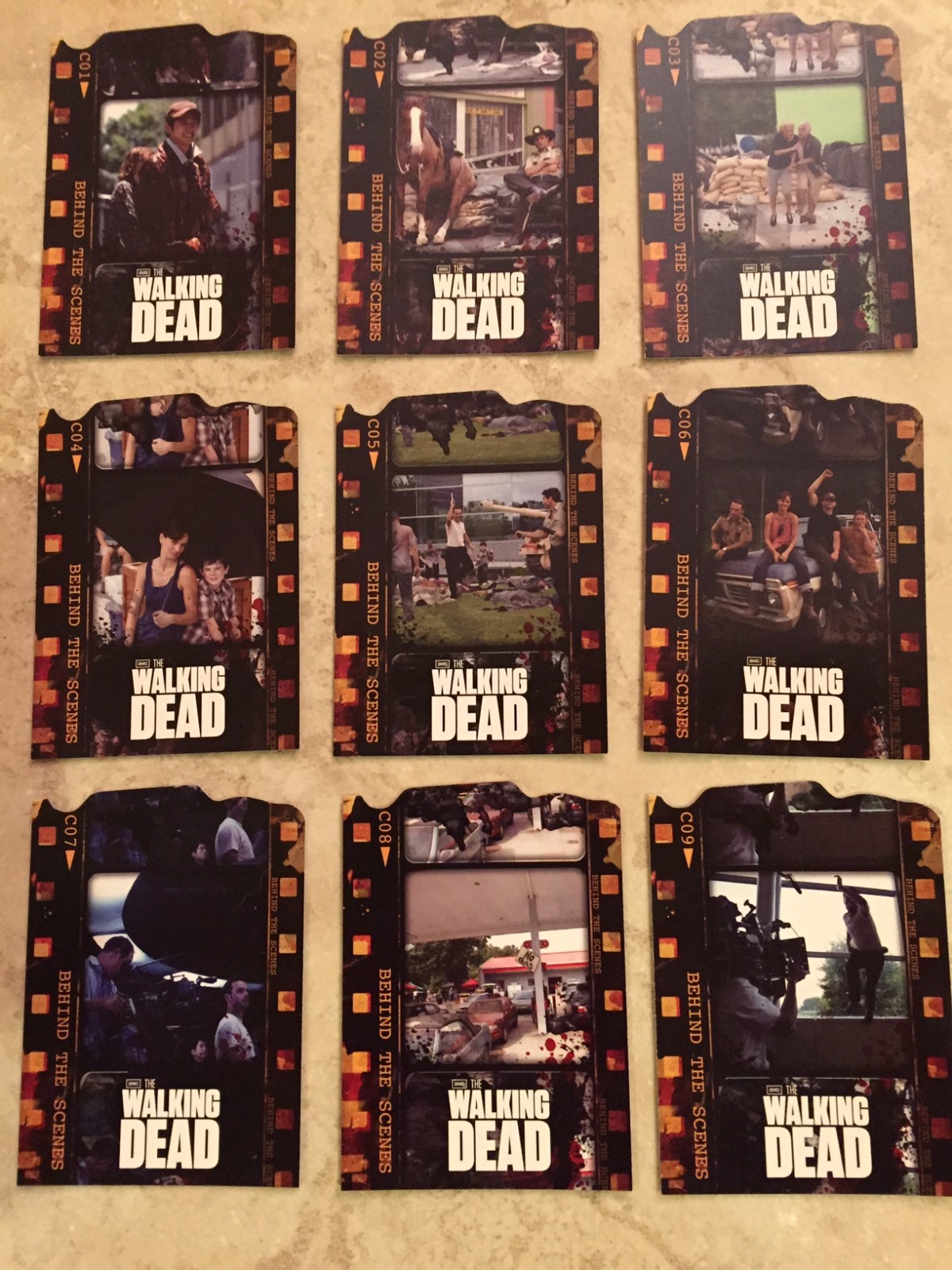 2011 WALKING DEAD Season 1 Behind The Scenes RARE trading card DIE CUT Chase Set
