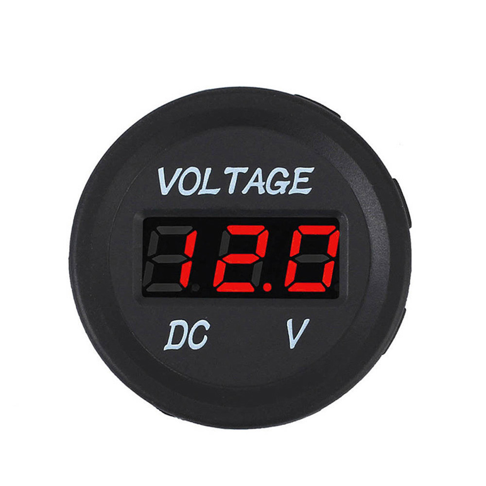 LED Digital Voltmeter Car Motorcycle Voltage Volt Gauge Panel Meter 12V-24V DC
