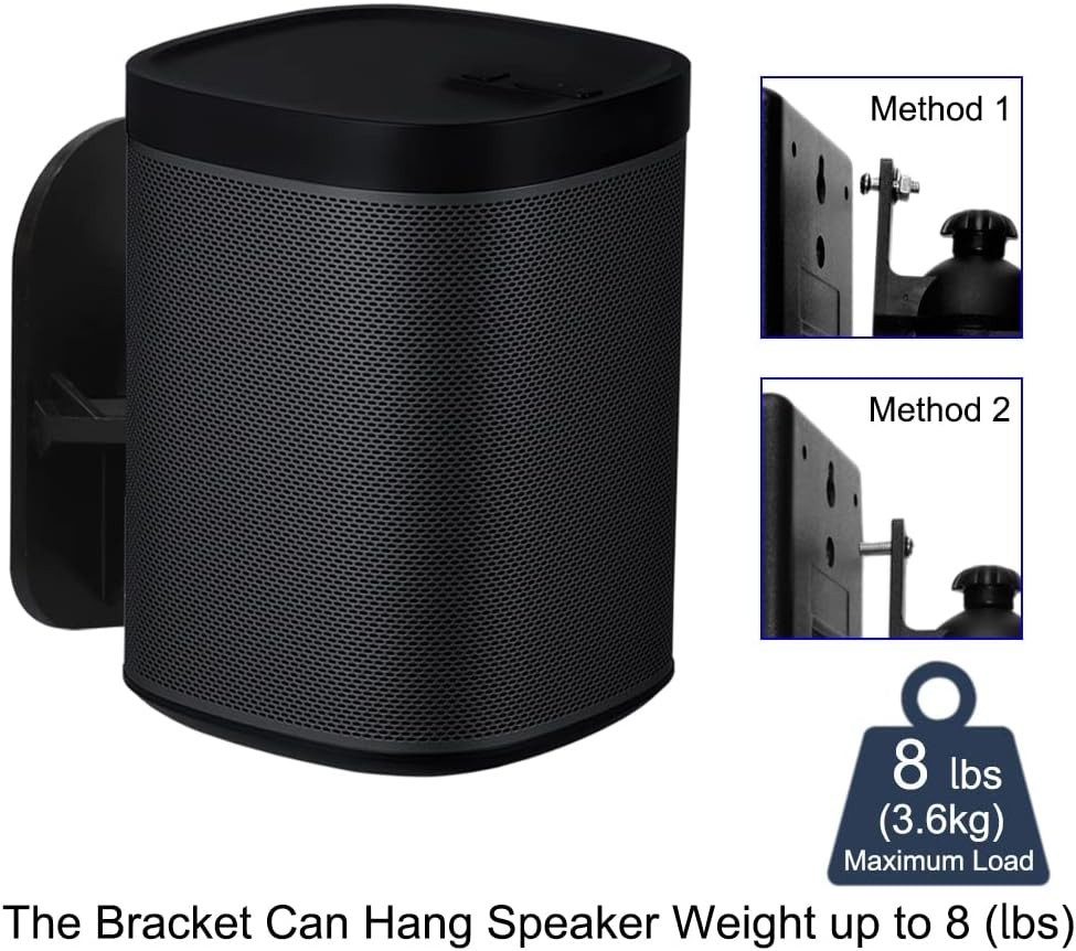 2 Pack Speaker Wall Mount Brackets,Universal Mount for Surround Sound Speakers..