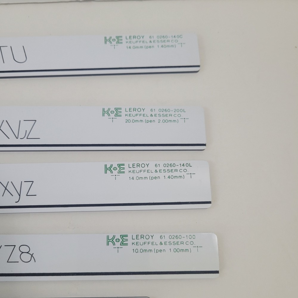 K&E Leroy Drafting Scriber Set Kit with Templates 1981 Vintage Engineering Tools