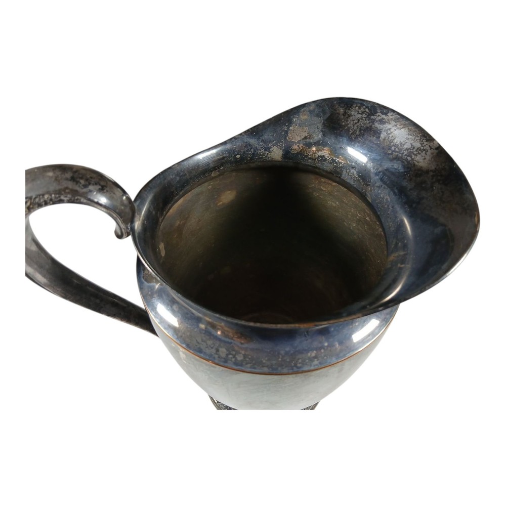 Antique Wm Rogers Silverplate Carafe Pitcher Primrose Pattern 1817 8" Vtg