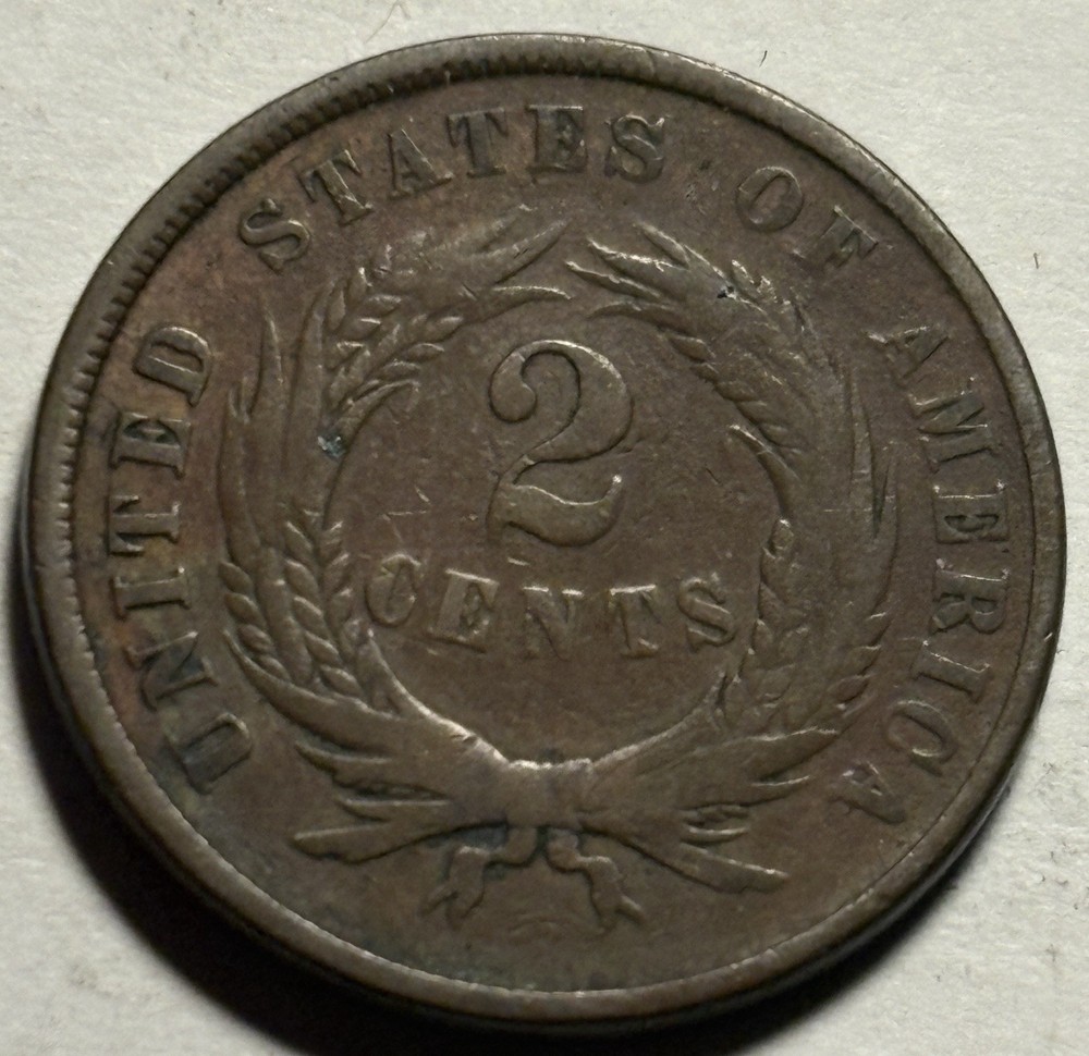1866 Two Cent Piece — Circulated