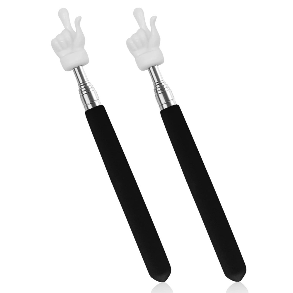 2Pcs Telescopic Teachers Pointers Retractable Finger Pointer Stick for Classroom