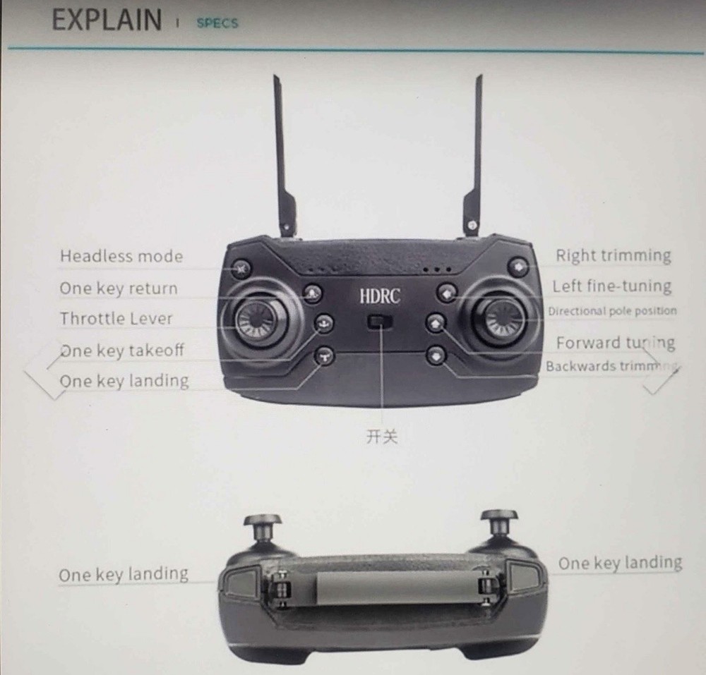 HDRC Foldable RC Quadcopter Drone 1080P Camera Remote Headless Mode