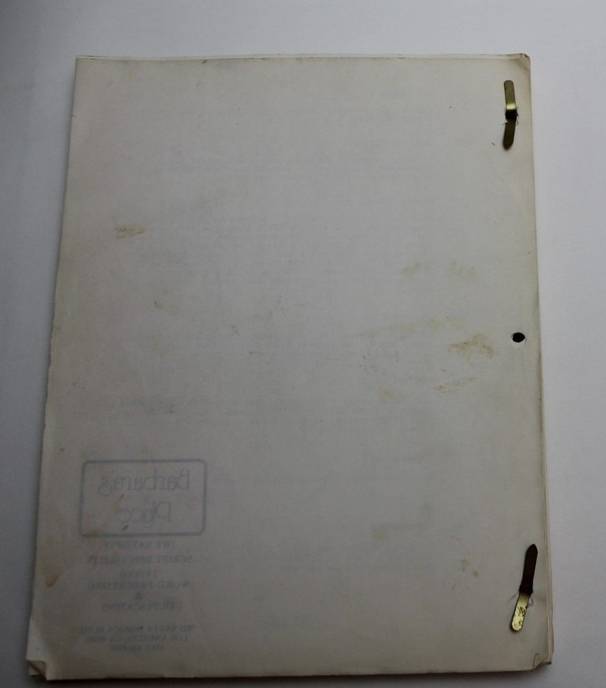 PROTOTYPE / Richard Levinson 1983 TV Movie Script Screenplay SciFi Android Human