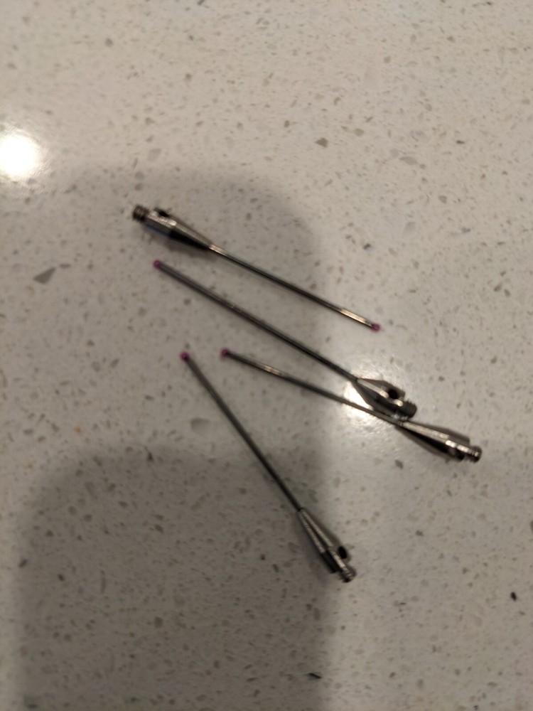 CMM Touch Probe CMM Stylus Tips M2 Thread CMM Styli  1mm x 30 mm Ruby 4 pieces
