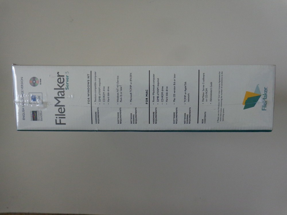 FileMaker Server 5.0 Upgrade (Factory Sealed Retail Box)