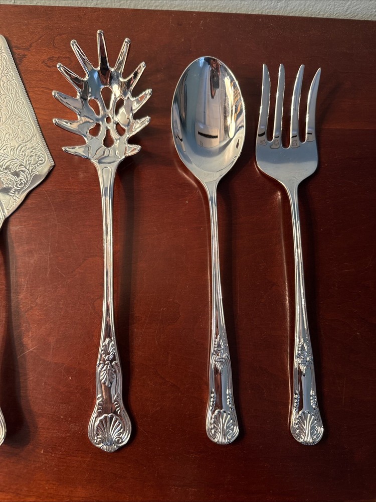 5 Pc Lot Silver Plated Serving Pieces