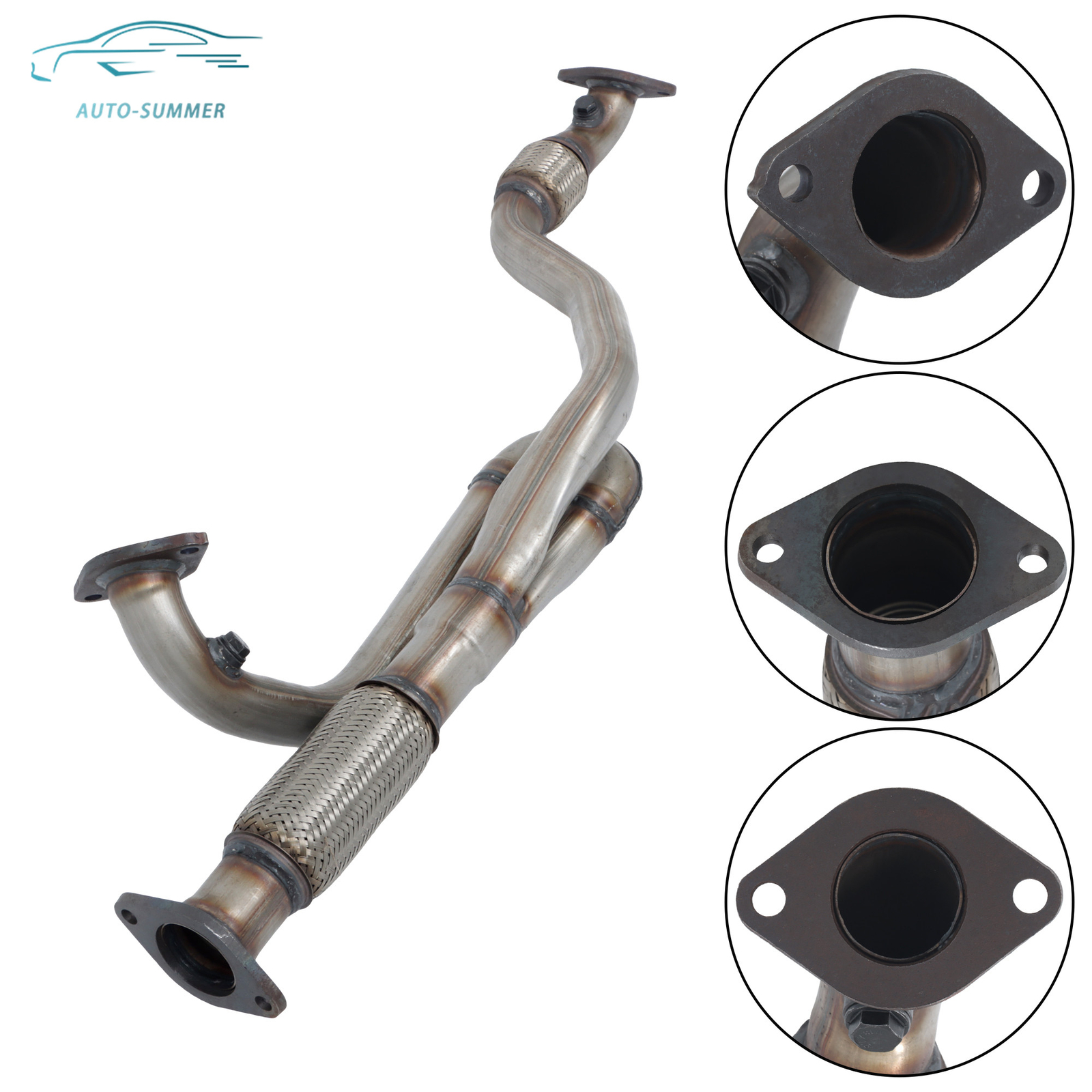 Exhaust Y Flex Pipe For 2009-2017 Buick Enclave Chevy Traverse GMC Acadia 3.6L