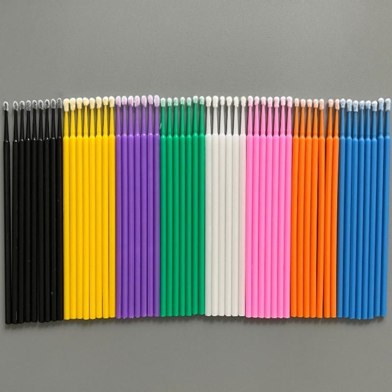 100Pcs Micro Brushes Applicators Microbrush Dental Regular Fine Super Fine Eye