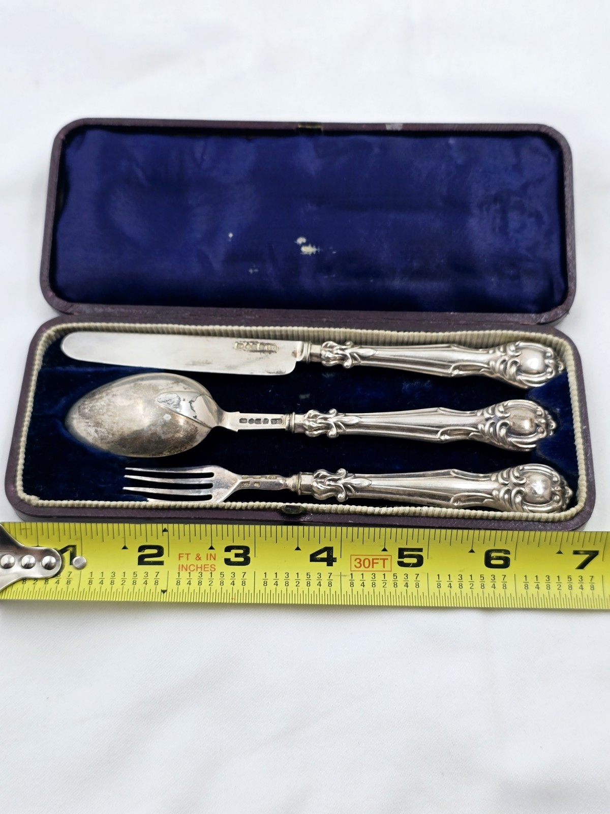 Antique English Sterling Christening Set