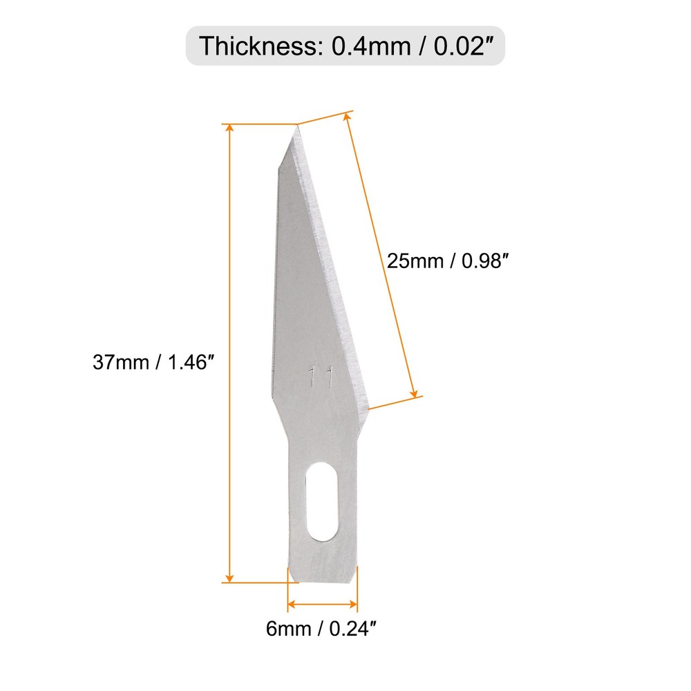 100Pack Exacto Knife Blades #11 Hobby Knife Replacement Blade Refills