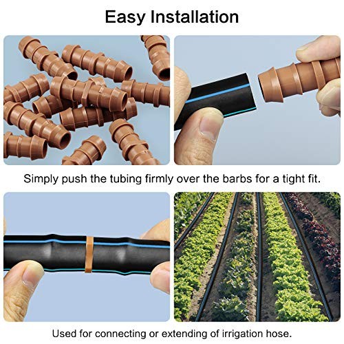 30 Pack Drip Irrigation Barbed Coupling Fittings (17mm) for 30 Pack Coupling