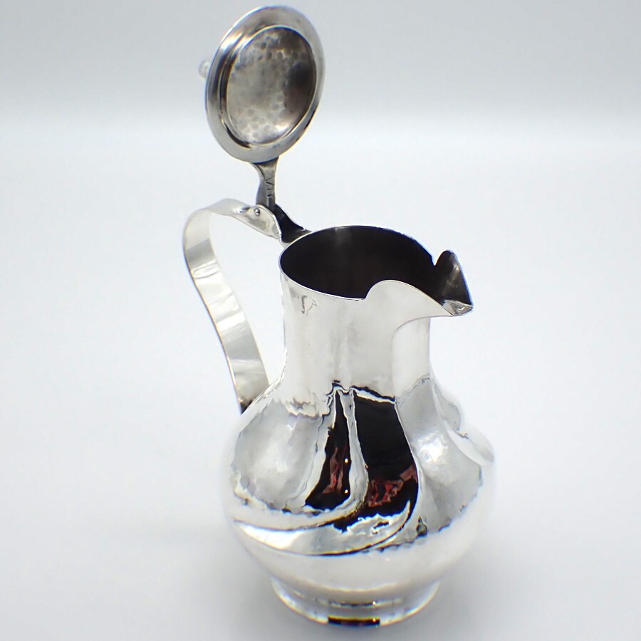 Lidded Pitcher Hammered 84 Standard Silver